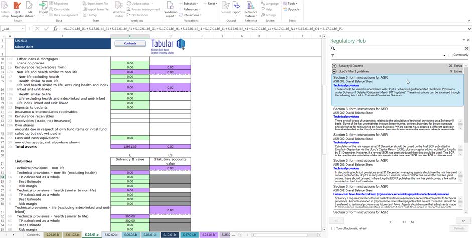 Tabularuserguide 14 Solvency Ii Reporting Software